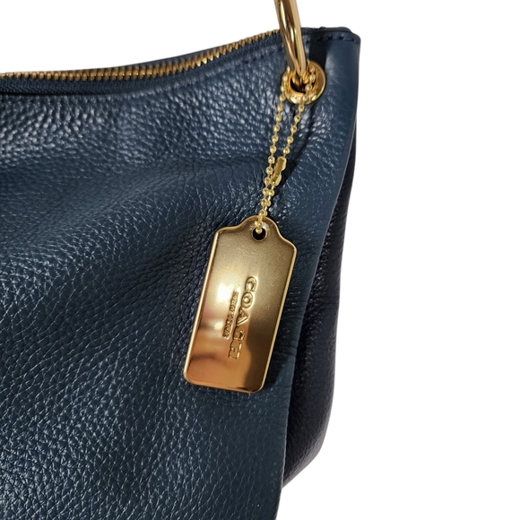 COACH MIA PEBBLE LEATHER SNAKE EMBOSSED STRAPS SHOULDER/CROSSBODY BAG - Picture 7 of 12